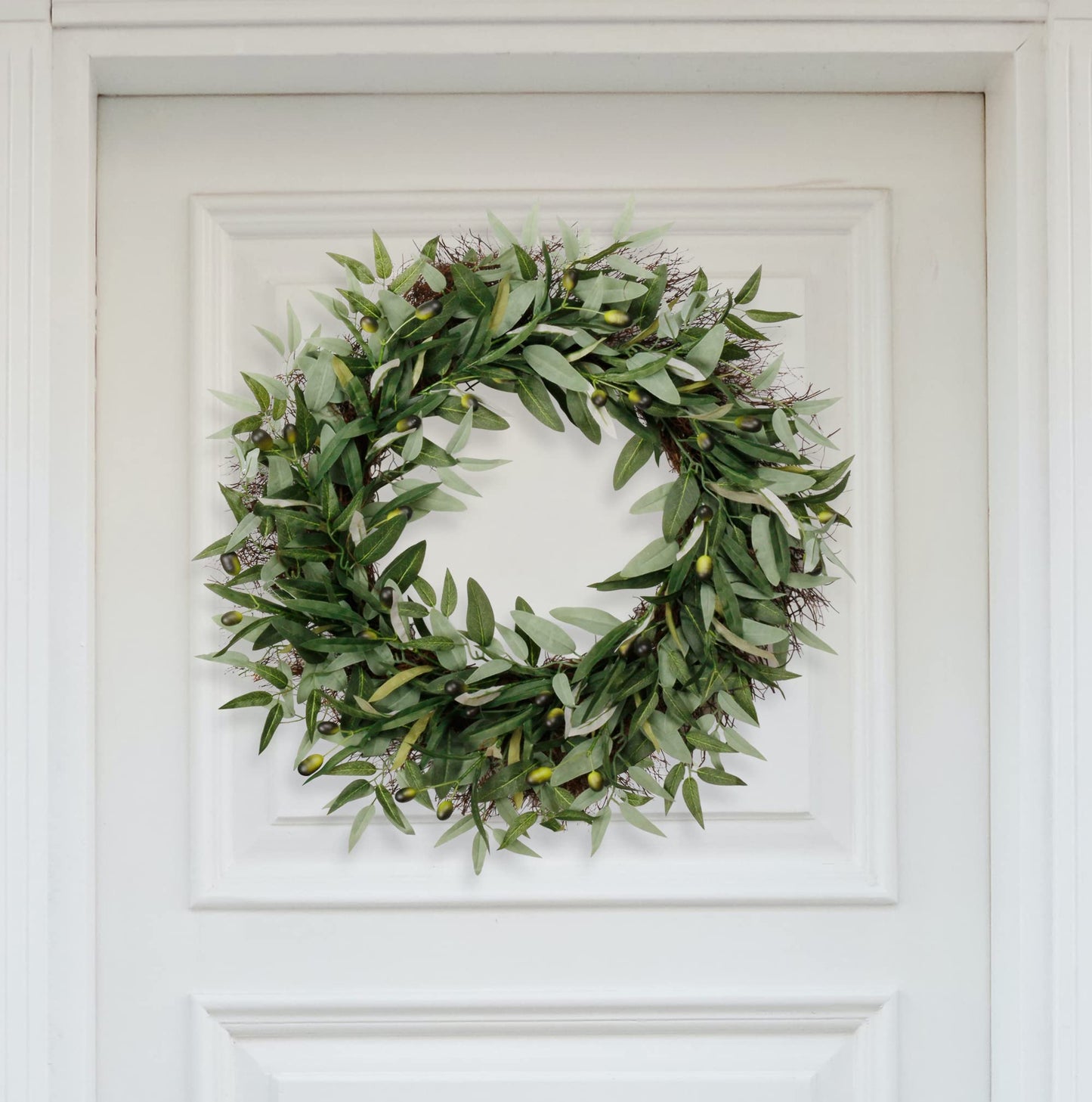 22" Fall Wreath for Front Door, Autumn Artificial Wreath with Pumpkin, Sunflowers, Maple Leaves, Berries, Ideal for Halloween Thanksgiving Home Decoration